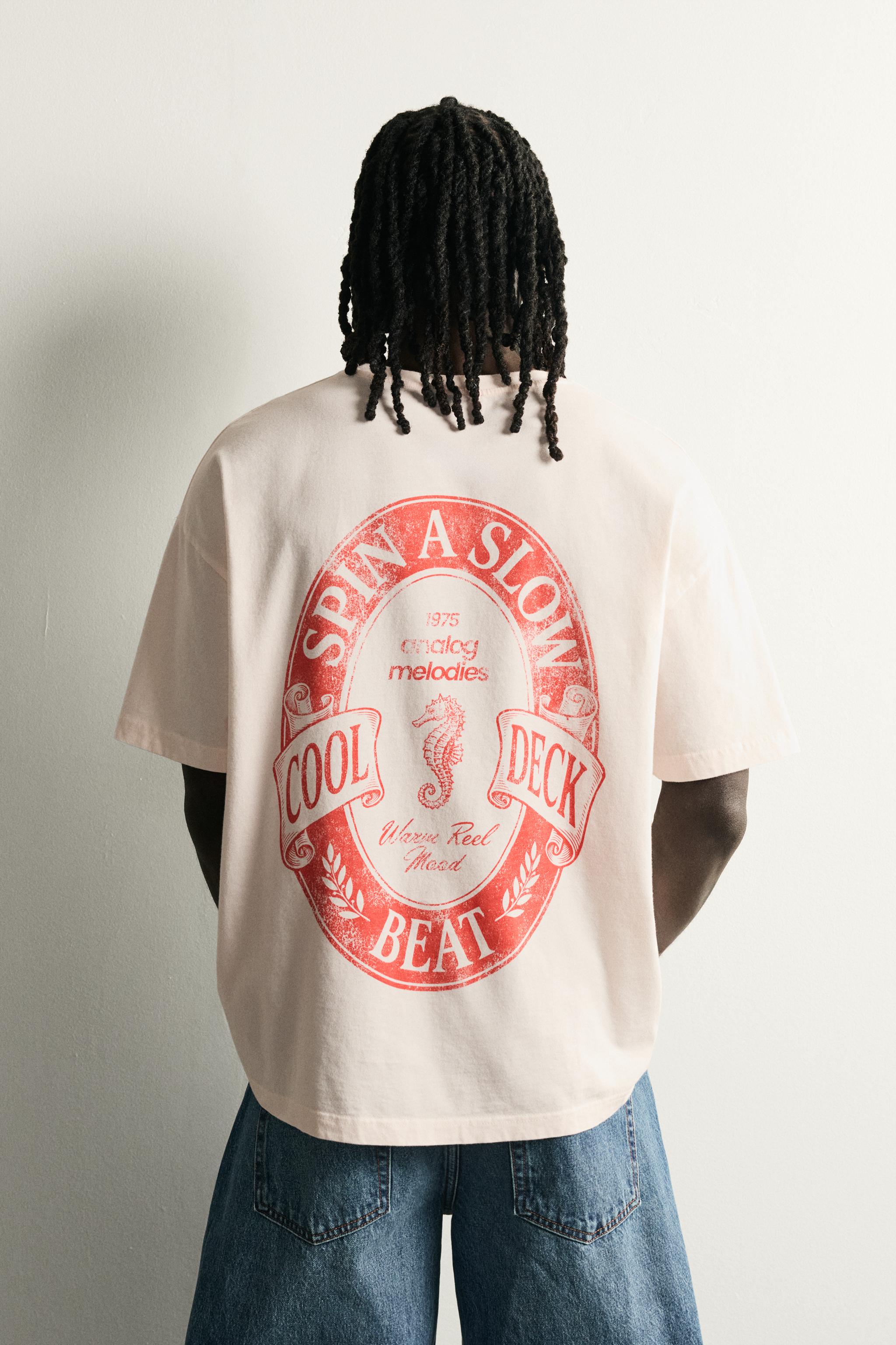 RELAXED FIT WASHED TEXT T-SHIRT